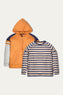 T-SHIRT AND RAGLAN SLEEVE ZIP THROUGH HOODIE (BJT-043)