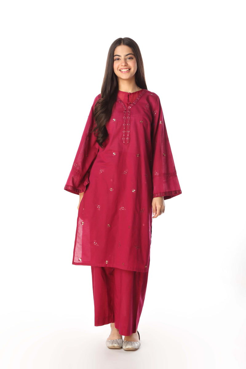 Embroidered Kurti With Trousers (SSEGKS-07)