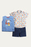 GRAPHIC T-SHIRT WITH SHORTS AND SHIRT (IDTSS-029)
