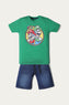 GRAPHIC T-SHIRT WITH DENIM SHORTS (BTS-093)