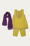 Embellished Kameez, Trousers & Dupatta (ISK-195)