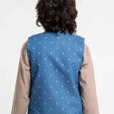 Printed Denim Waist Coat (MSBCWC-015)