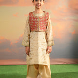 Print Embroidered Koti With Loose Shalwar And Kameez. (EFW-13)