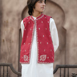 Embroidered Waistcoat And Emb Inner (Shirt And Trousers) (FBKSW2-02)