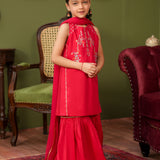 Embroidered Kameez Gharara & Dupatta (GSK-598)