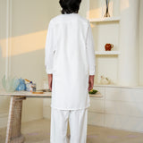 White Kurta & Shalwar (MSKZS-18)