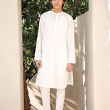 White Embroidery Kurta (MSKZ-030)