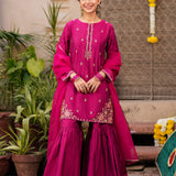 Embellished Kameez, Gharara & Dupatta (GPW-1123)