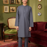 Boys Grey Kurta Trousers Set (MSKZBS-12)