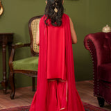 Embroidered Kameez Gharara & Dupatta (GSK-598)