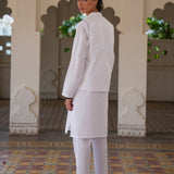 Embroidered Waistcoat, Kurta & Trousers (MSFBSKW-952)