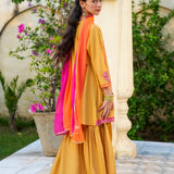 Embellished Kameez Gharara & Dupatta (GPW-1181)