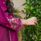 Embellished Flared Kameez With Straight Trousers & Dupatta (GPW-1195)