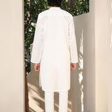White Embroidery Kurta (MSKZ-030)