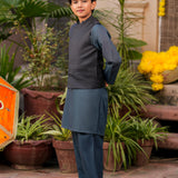 Kurta, Waistcoat & Trousers (FBSKW-889)