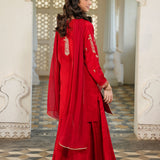 Emb Short Shirt/Flared Lehnga/Dupatta (GPW2-17)