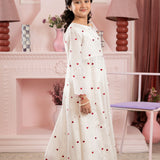 Cute Heart Embroidered Dress With Flared Pants (ESFW-03)
