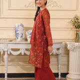 Printed Gown With Top And Trousers (DGFS-16)