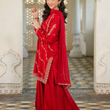 Emb Short Shirt/Flared Lehnga/Dupatta (GPW2-17)
