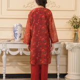 Printed Gown With Top And Trousers (DGFS-16)