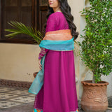 Embellished Flared Kameez With Straight Trousers & Dupatta (GPW-1195)