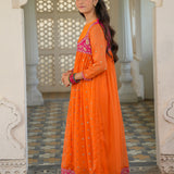Embellished Jacket Attached With Flared Kameez & Trousers (GPW-S1196)