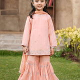 Embellished Kameez & Gharara With Dupatta (GPW-1141)