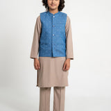 Printed Denim Waist Coat (MSBCWC-015)