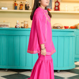 Embroidered Rangeen Kurti With Gharara (RGKS-39)