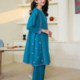 Embroidered Rangeen Kurti & Trouser (RGKS-52)