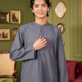 Boys Grey Kurta Trousers Set (MSKZBS-12)