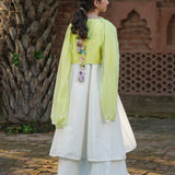Emb Kotti/Flared Panel Frock/Loose Trouser & Dupatta (GPW2-20)