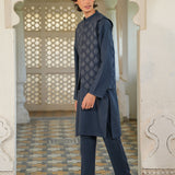 Embroidered Waistcoat With Kurta & Trousers (MSFBSKW-953)