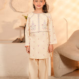 Embroidered Rangeen Kurti With Waistcoat & Shalwar (RGKS-47)