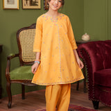 Embroidered Rangeen Kurti With Shalwar (RGKS-36)