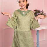 Printed Trousers With Embroidered Shirt (DGKS-188)