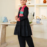 Embroidered Waist Coat, Frock & Shalwar (RGKS-53)