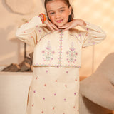 Embroidered Rangeen Kurti With Waistcoat & Shalwar (RGKS-47)
