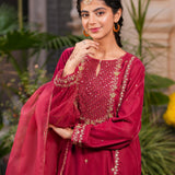 Embellished Kameez, Trousers & Dupatta (GPW-1127)