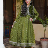 Embellished Jacket With Flared Kameez & Trousers (GPW-1198)