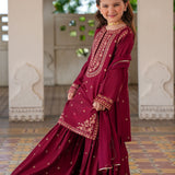 Embellished Kameez, Gharara And Dupatta (GPW-S1189)