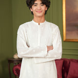 Boys White Kurta (MSKZ-39)