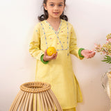 Embroidered Rangeen Kurti With Shalwar Set (RGKS-21)
