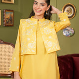 Embroidered Waist Coat With Kameez And Embroidered Shalwar (SSEGKS-26)