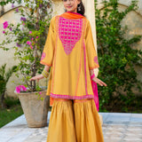 Embellished Kameez Gharara & Dupatta (GPW-1181)