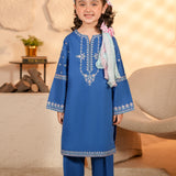 Embroidered Kameez & Trousers With Dupatta (GSK-607)