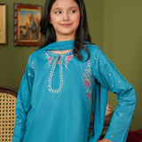 Embroidered Kameez Gharara & Dupatta (GSK-603)