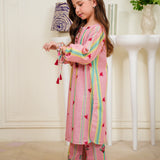 Emb Shirt With Loose Trouser (DGKSB2-12)