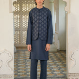Embroidered Waistcoat With Kurta & Trousers (MSFBSKW-953)