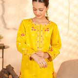 Embroidered Shirt With Loose Embroidered Bottom (RGKS2-08)